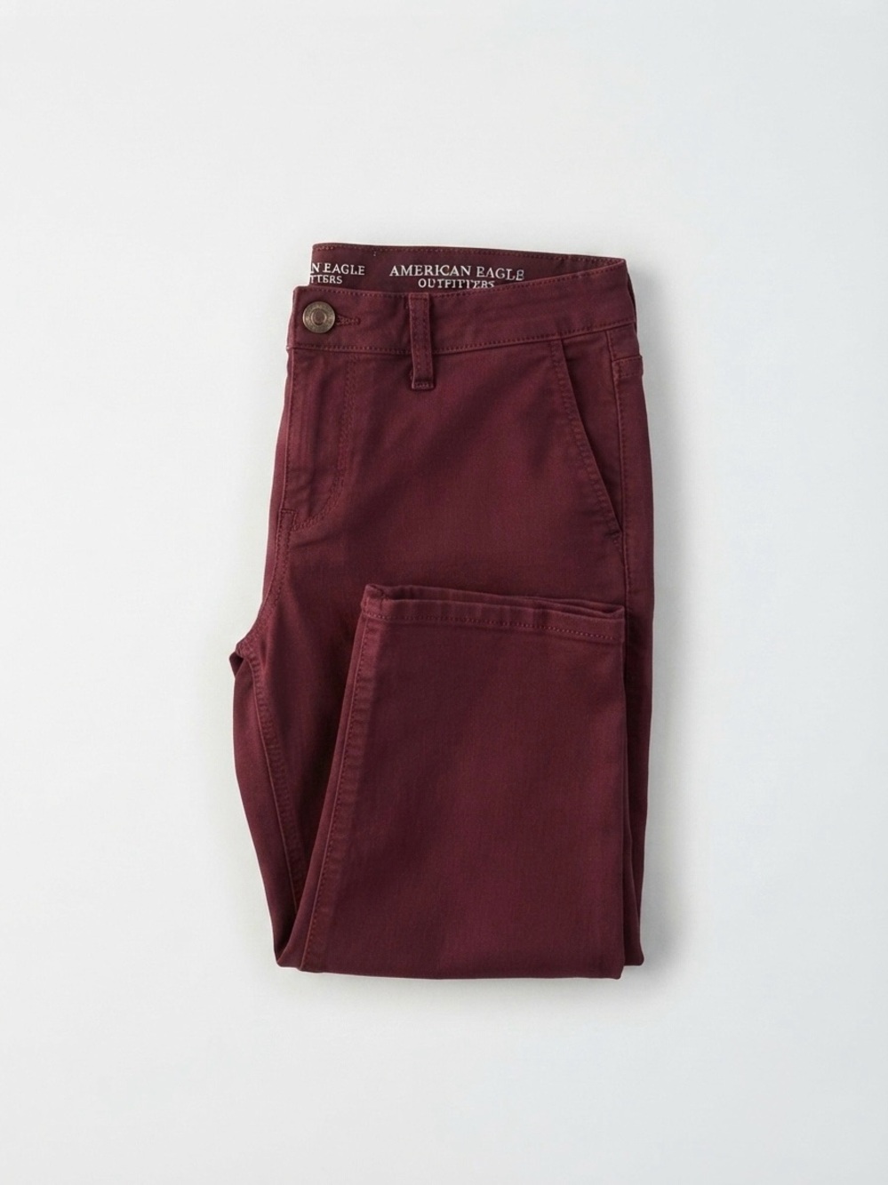 American Eagle Outfitters Deep Burgundy Stretch Pants
